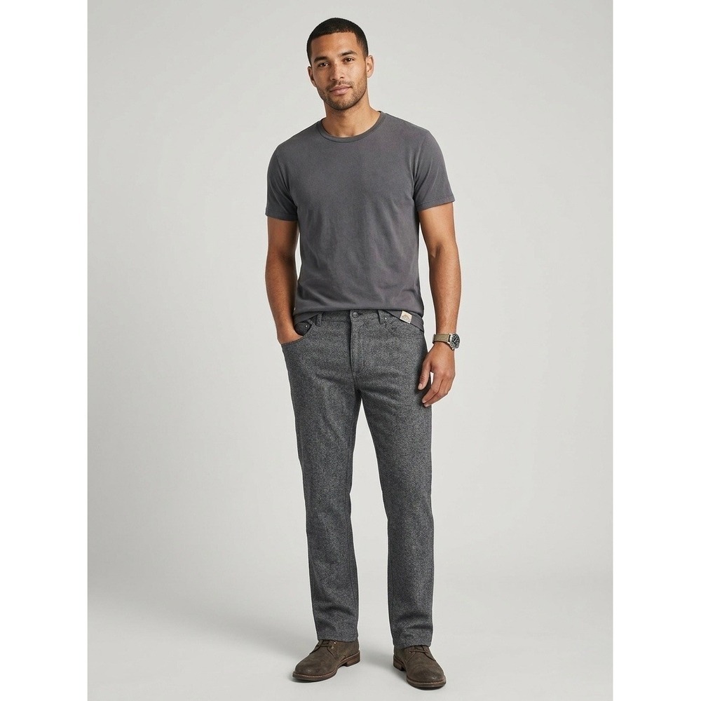 Faherty Brand Movement Charcoal Grey Heather Mens Stretch Cotton Pants Size 38